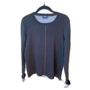 Saint James 100% Wool Knit Black Pullover Sweater Size 6 Minimalist Nautical
